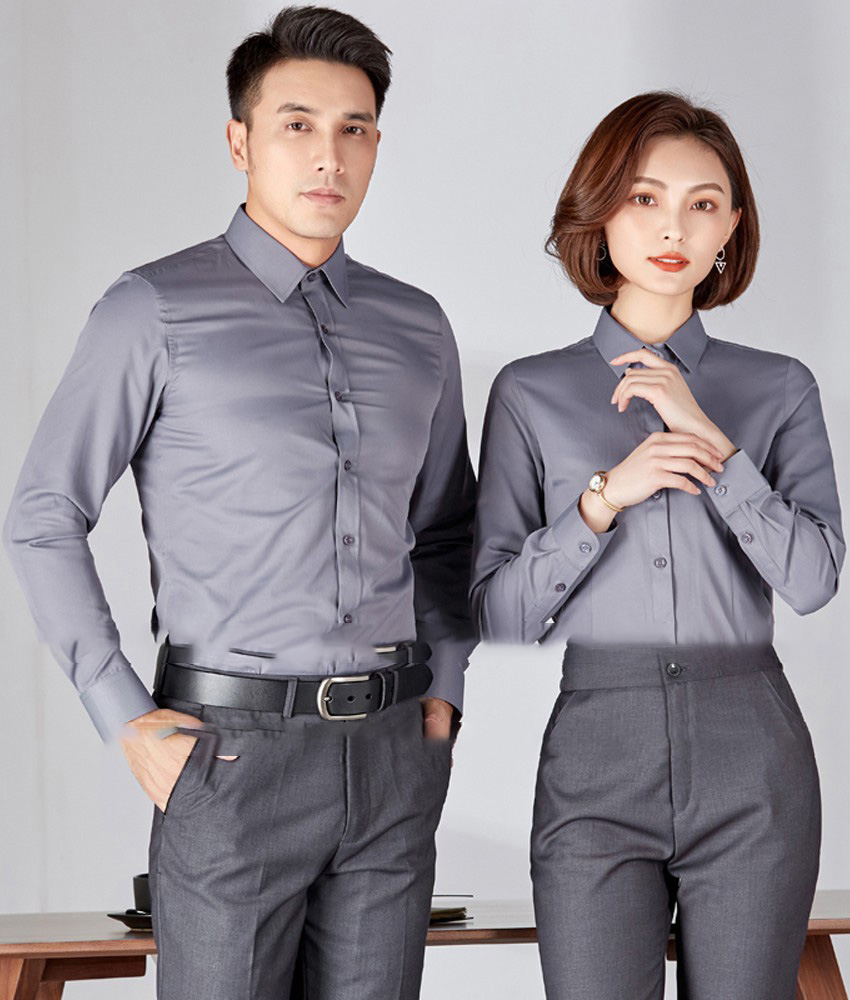 Đồng phục sơ mi công sở màu xám