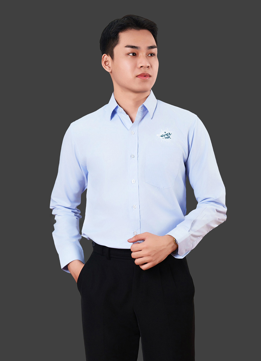 Đồng phục công sở – Áo sơ mi màu xanh