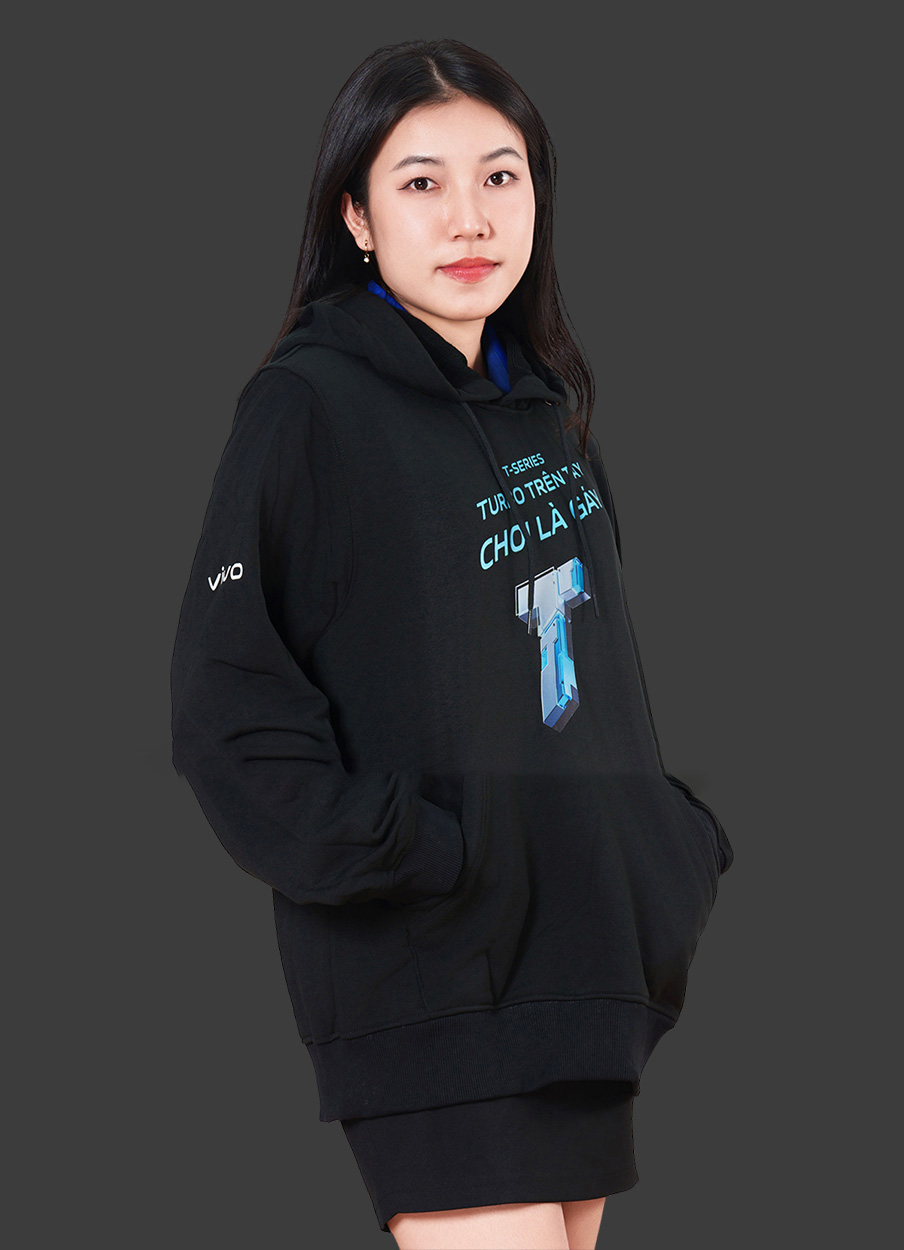 Áo khoác hoodie đồng phục công ty màu đen