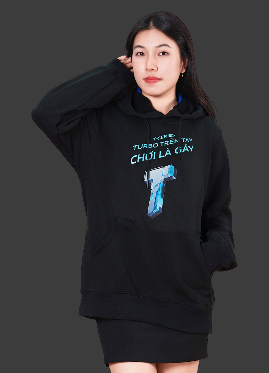 Áo khoác hoodie đồng phục công ty màu đen