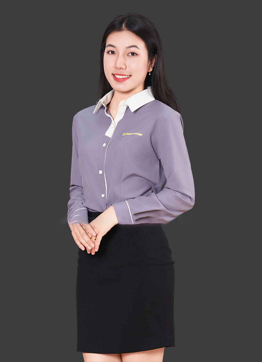 Áo sơ mi đồng phục công sở màu xám đậm SMU10017