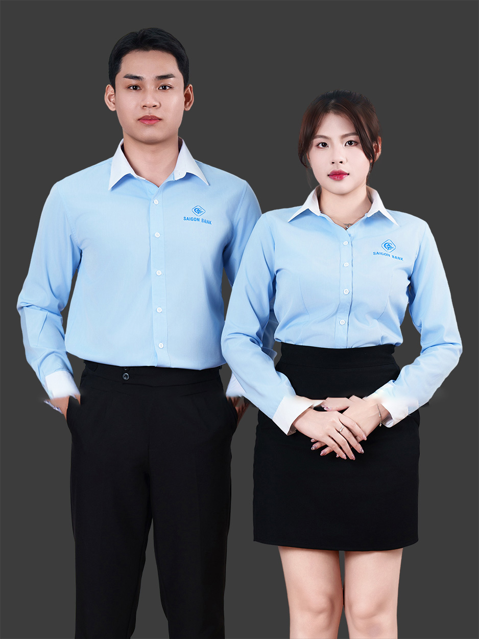 Áo Sơ Mi Đồng Phục Công Sở Ngân Hàng Saigon Bank