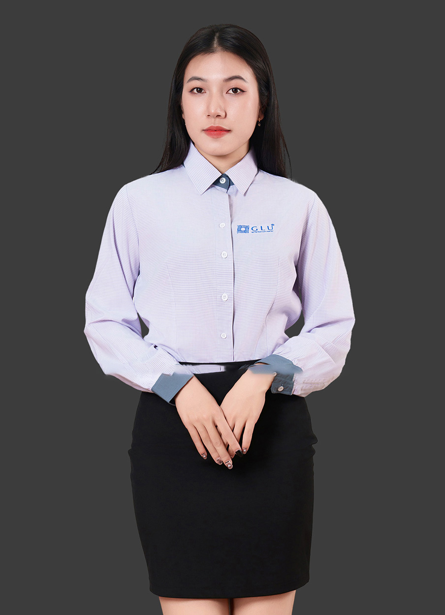 Áo đồng phục sơ mi công sở màu hồng
