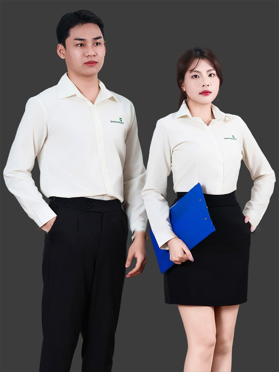 Áo sơ mi đồng phục ngân hàng Vietcombank