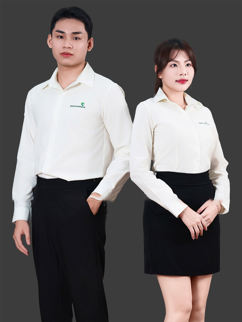 Áo sơ mi đồng phục ngân hàng Vietcombank