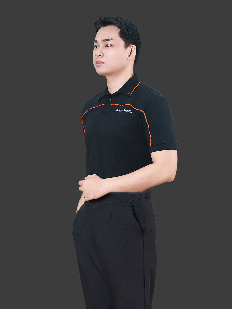Áo Thun cổ bẻ cộc tay Bros phối lé cao cấp ATU30027