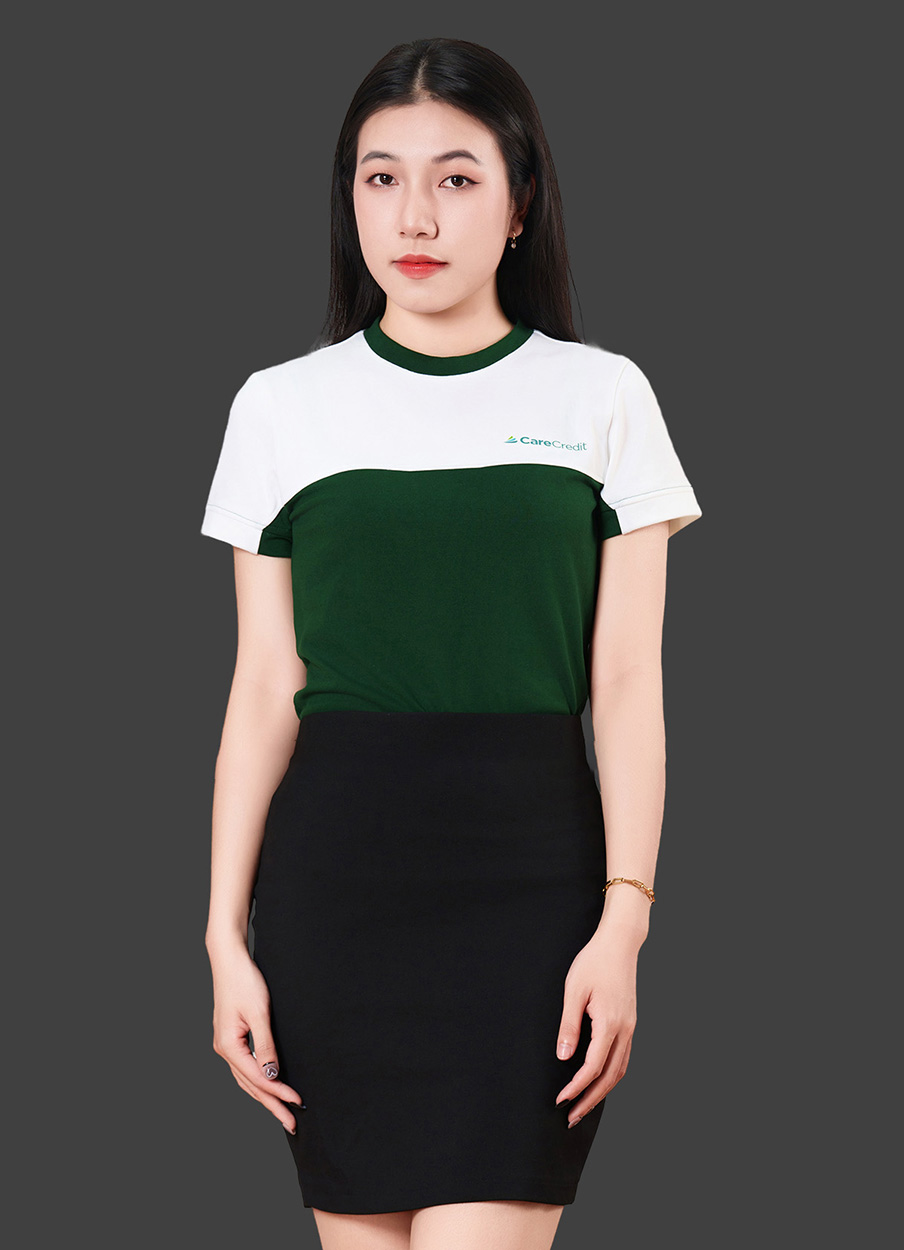 Áo thun đồng phục cổ tròn Care Credit