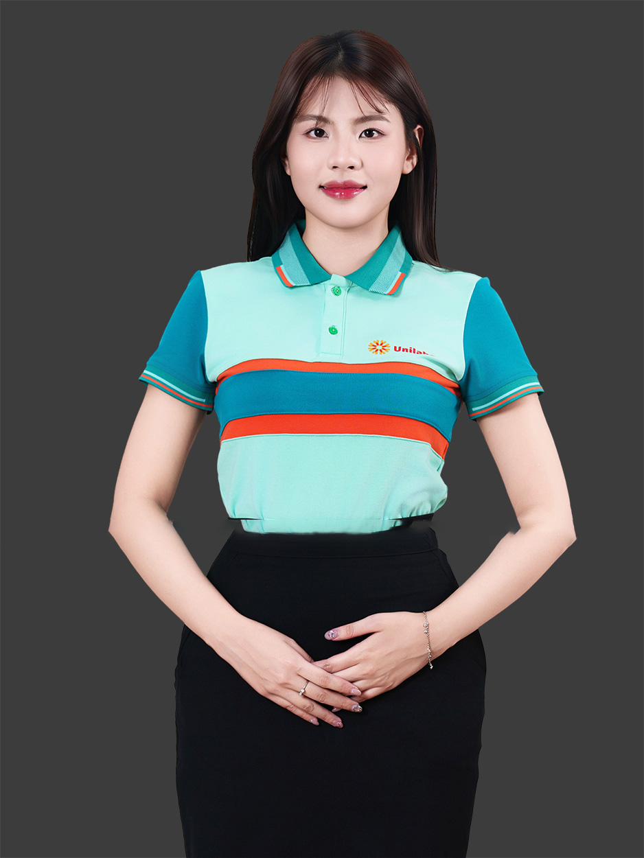 Áo thun đồng phục công ty màu xanh phối nhiều màu