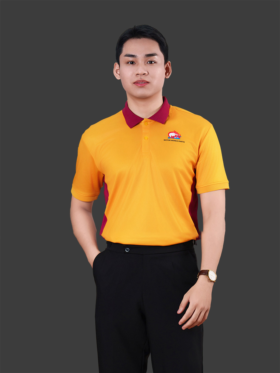 Áo Thun Đồng Phục Nhân Viên Công Ty Màu Vàng Cam