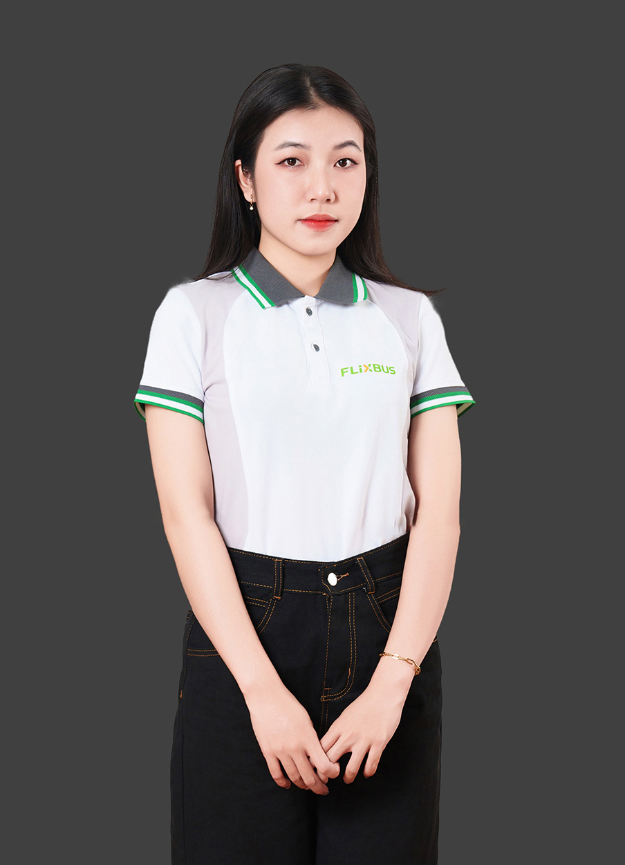 In áo đồng phục polo màu trắng phối xám ATU20019