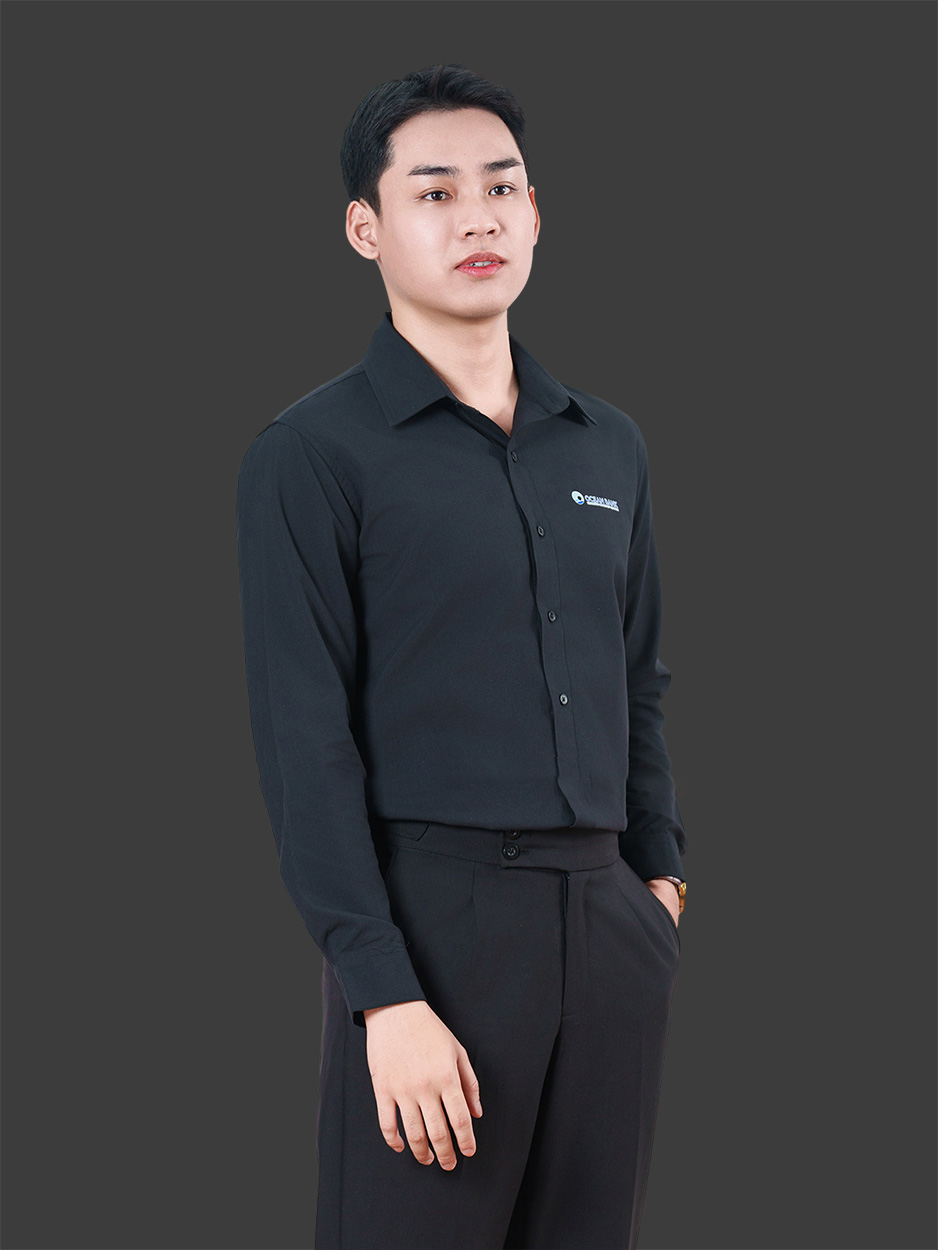 Công ty may áo công sở màu đen sang trọng