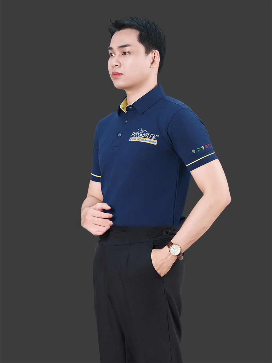 Đặt may áo đồng phục polo màu xanh đen