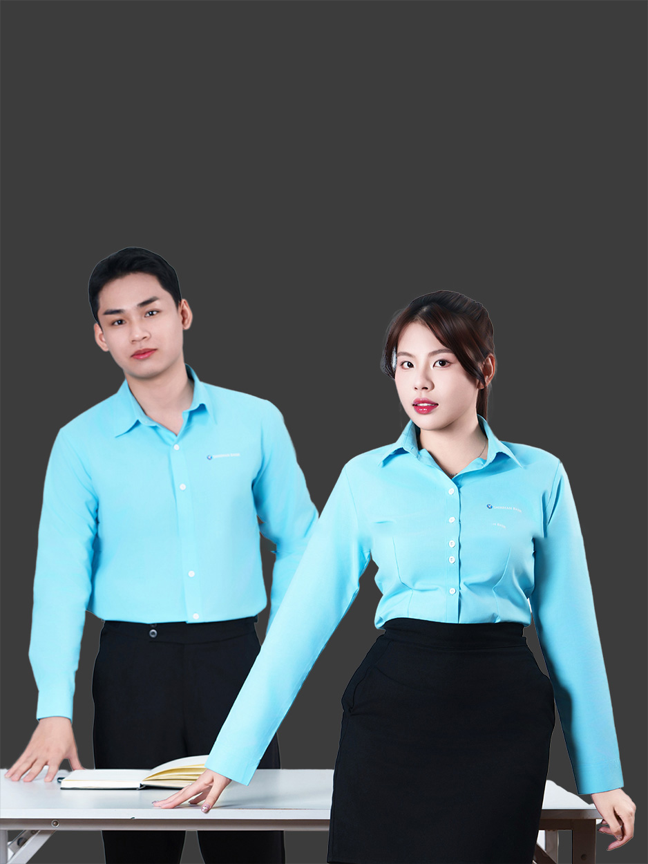 Đồng phục áo sơ mi công sở ngân hàng Shinhan Bank