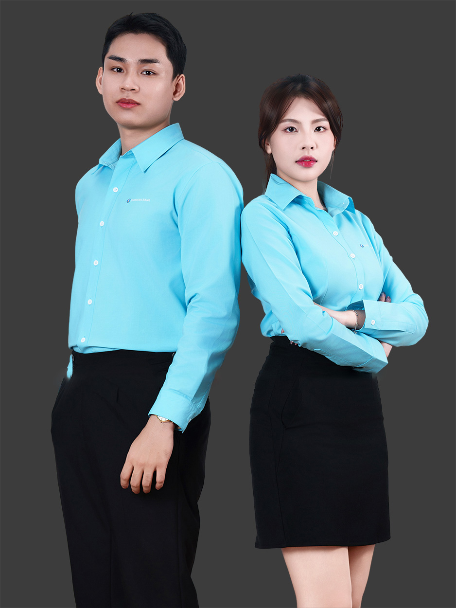 Đồng phục áo sơ mi công sở ngân hàng Shinhan Bank