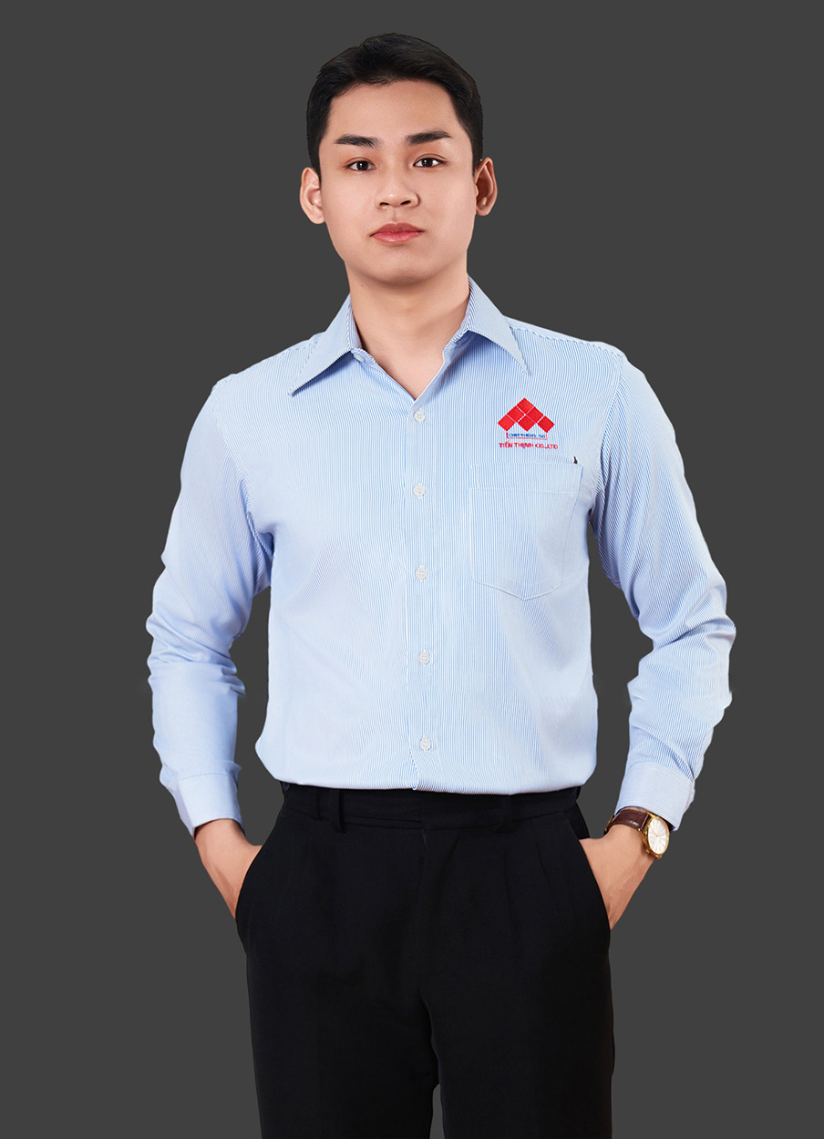 Áo sơ mi doanh nghiệp công ty màu xanh
