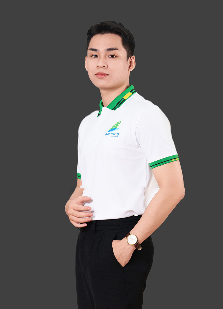 Đồng phục áo thun có cổ hãng hàng không BAMBOO AIRWAYS