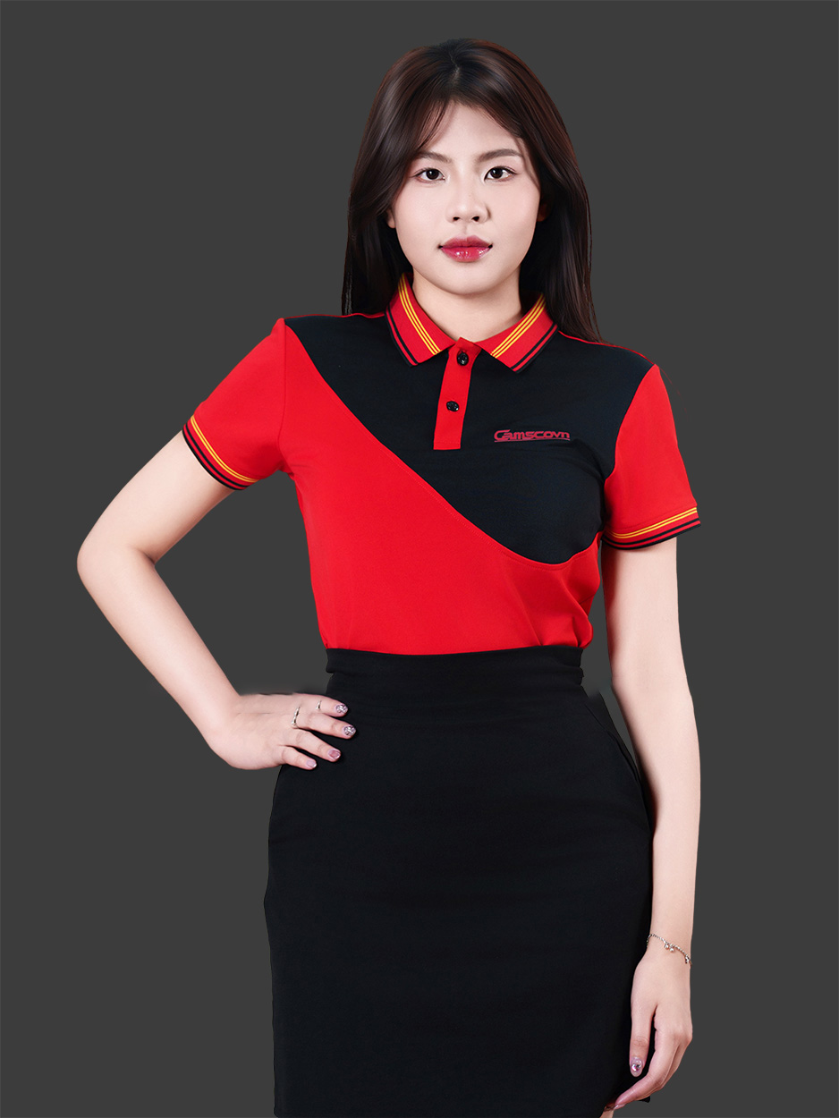 Đồng Phục Áo Thun Màu Đỏ Phối Đen
