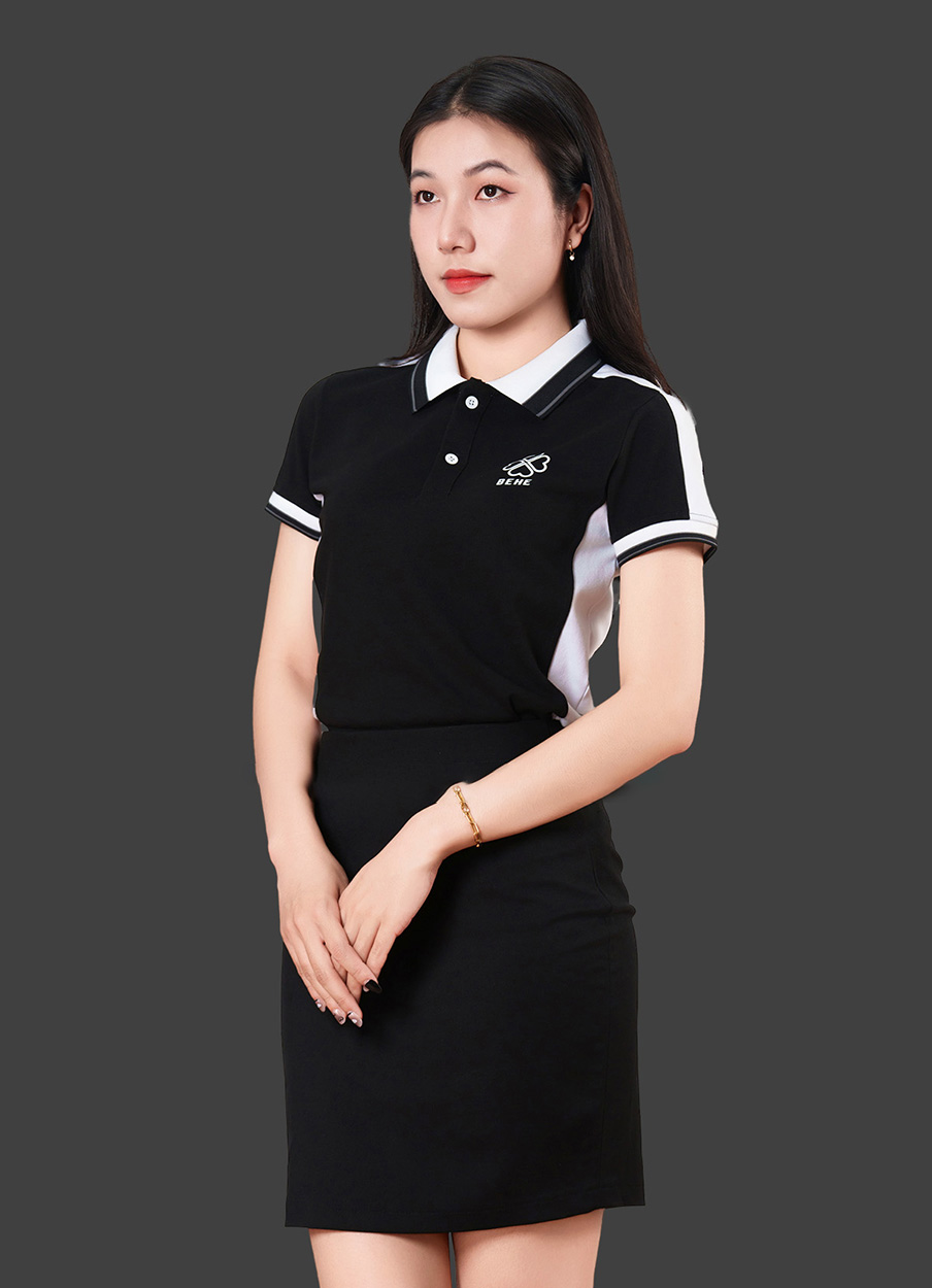 Đồng phục doanh nghiệp màu đen phối trắng