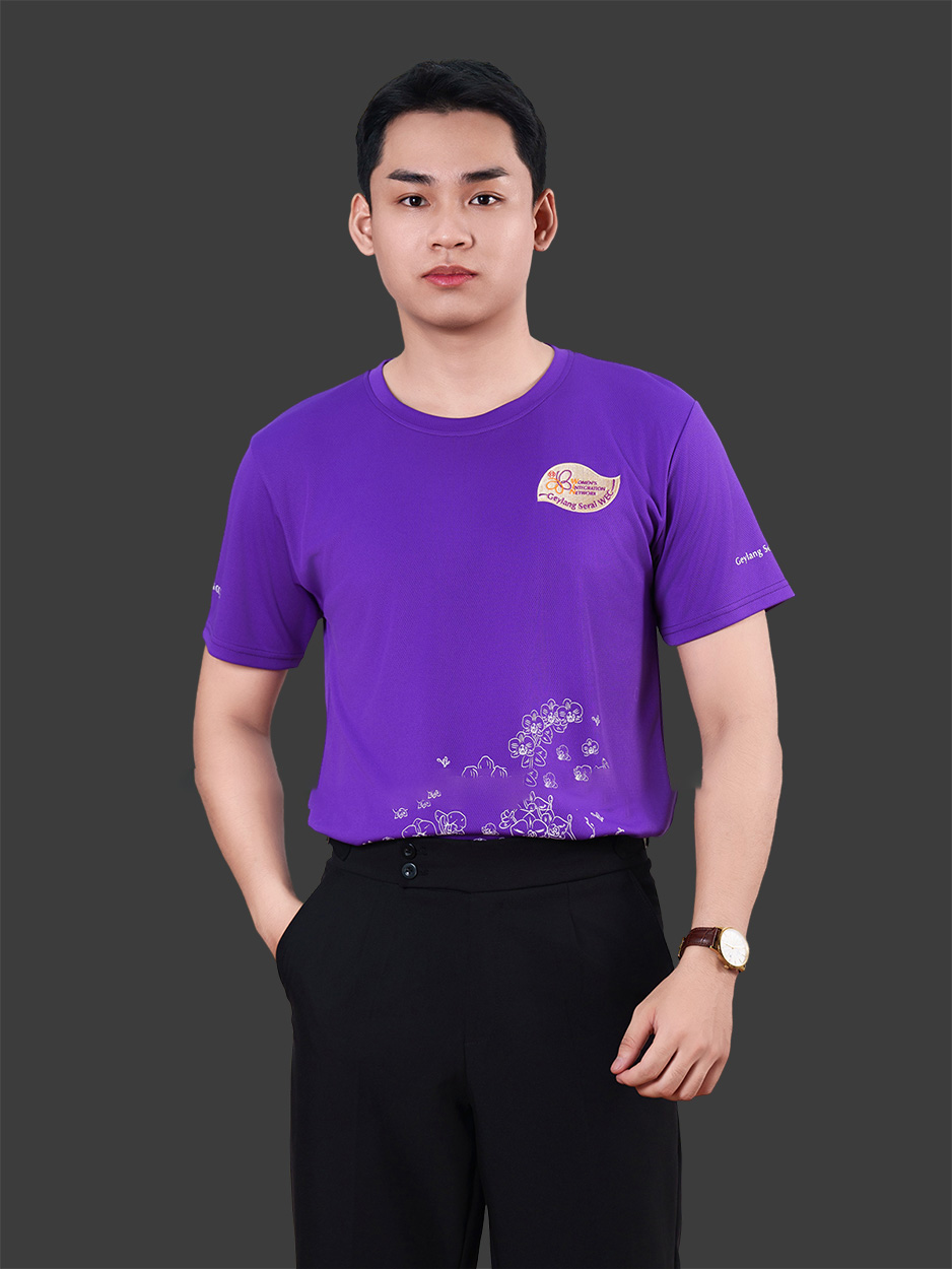 Đồng phục doanh nghiệp màu tím nổi bật