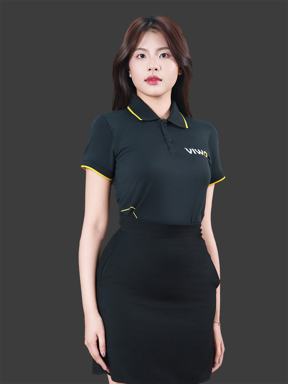 Mẫu Áo Đồng Phục Công Ty Viwo logo in pet chuyển nhiệt