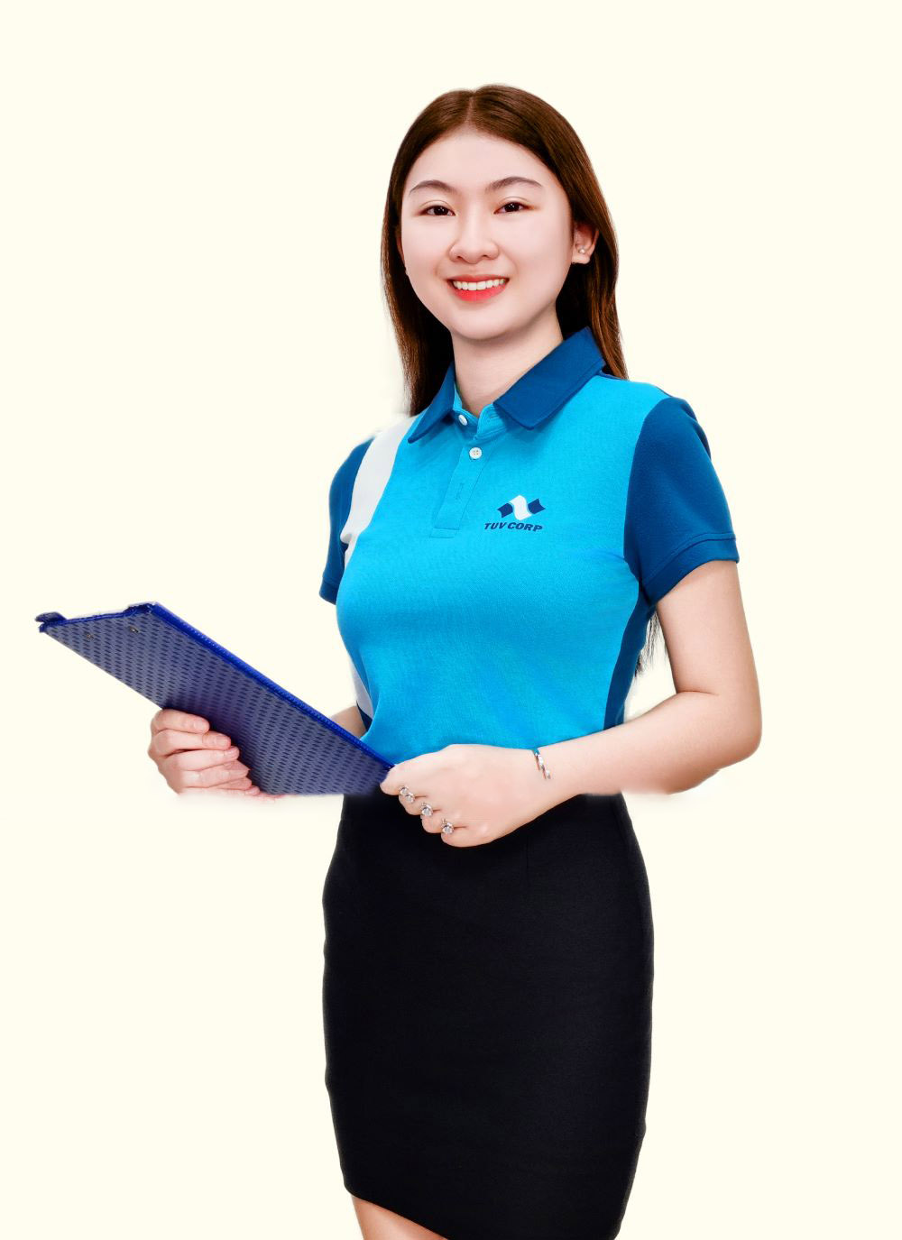 Mẫu áo thun đồng phục công ty màu xanh phối đa màu