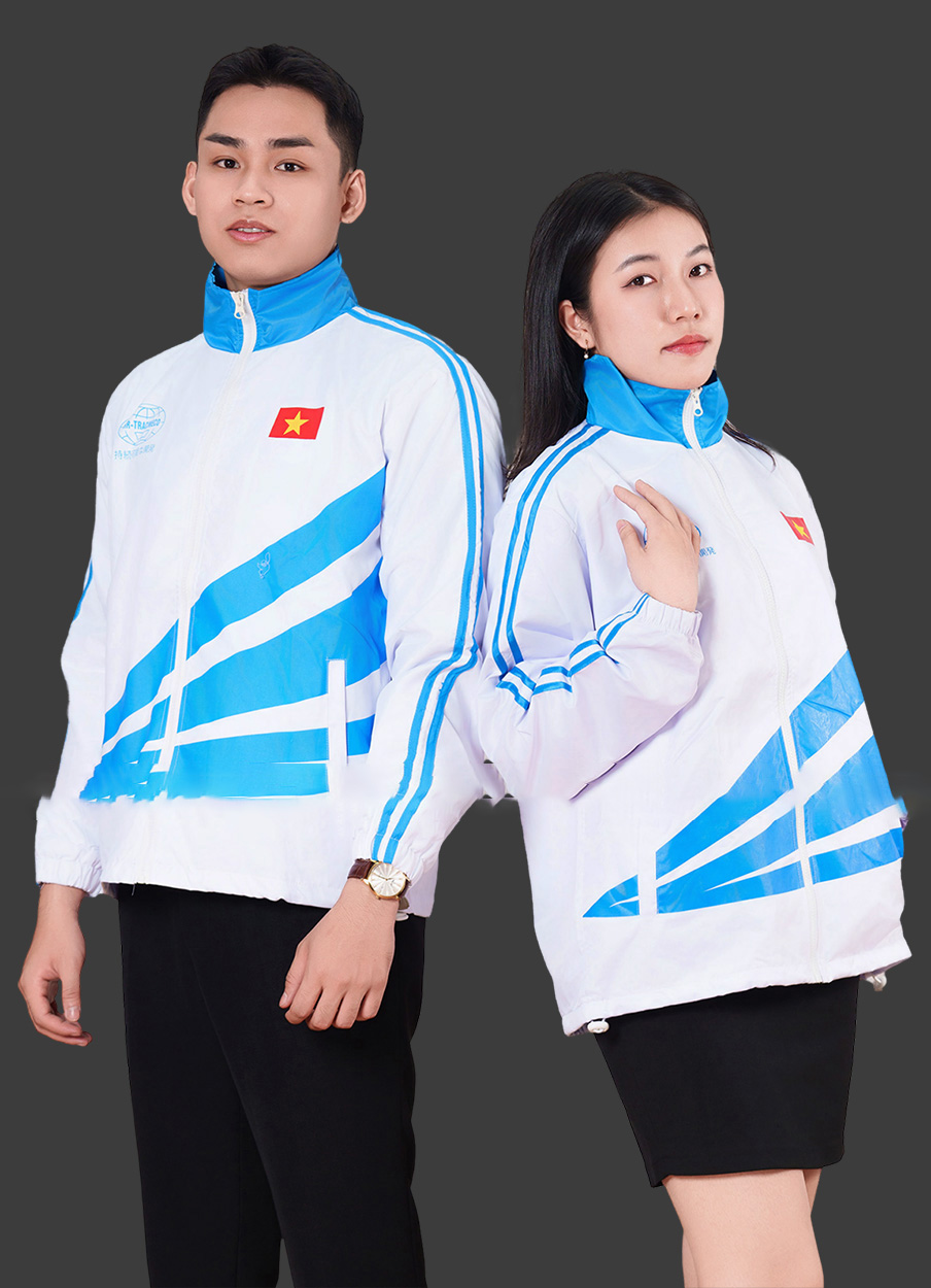 Mẫu Áo Khoác Đồng Phục Công Ty HR-TRACIMECO Màu Trắng