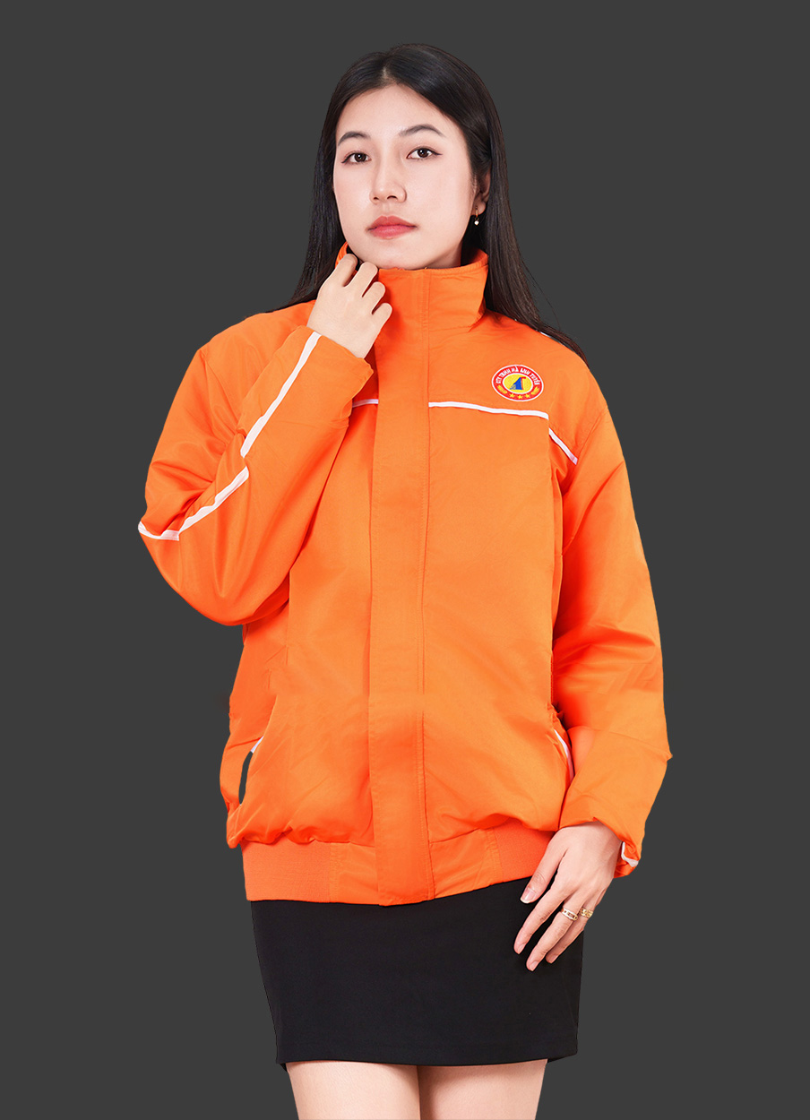 Mẫu Áo Khoác Đồng Phục Công Ty Màu Cam