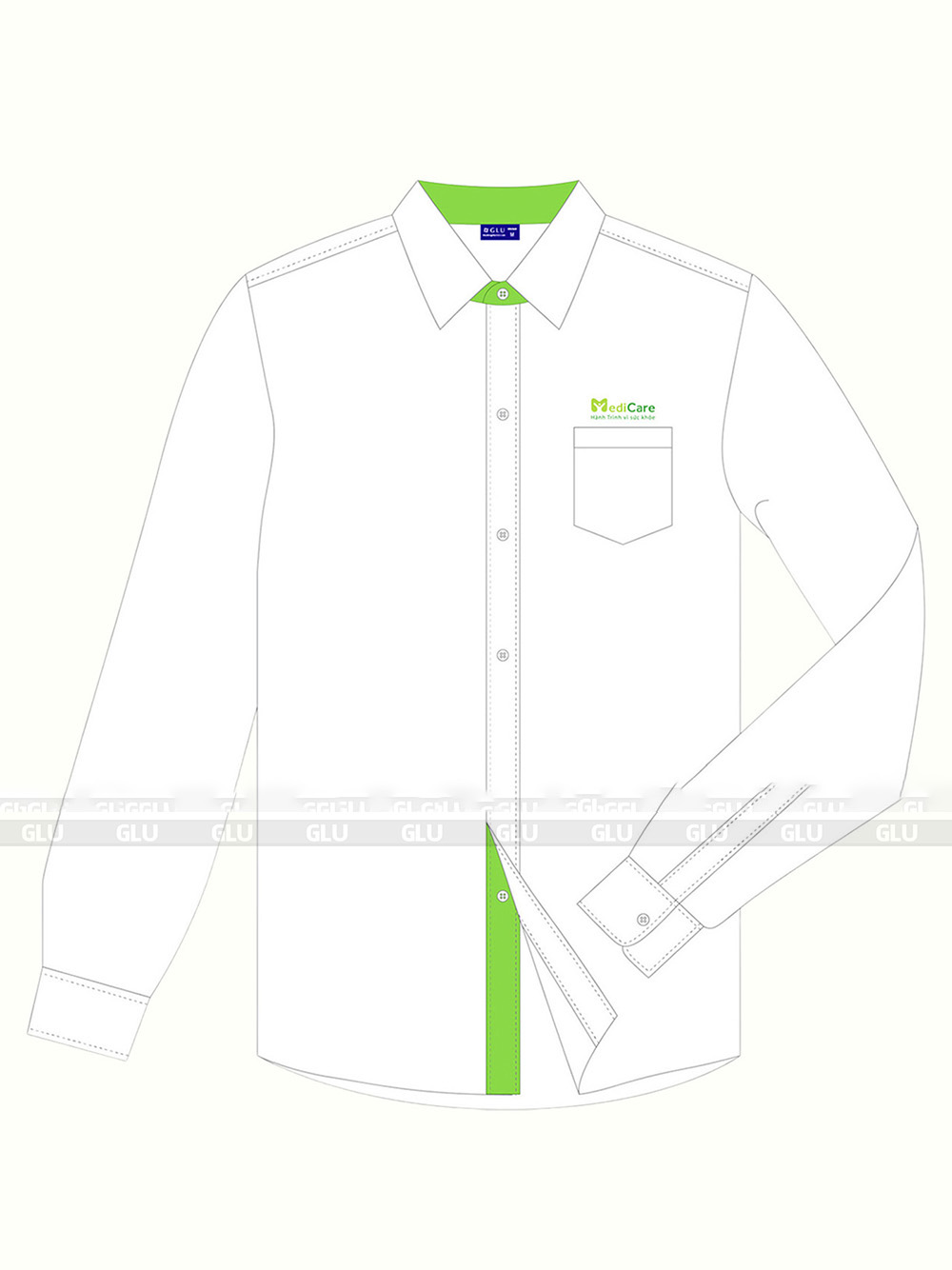 Mẫu Áo Sơ Mi Đồng Phục ASM 08