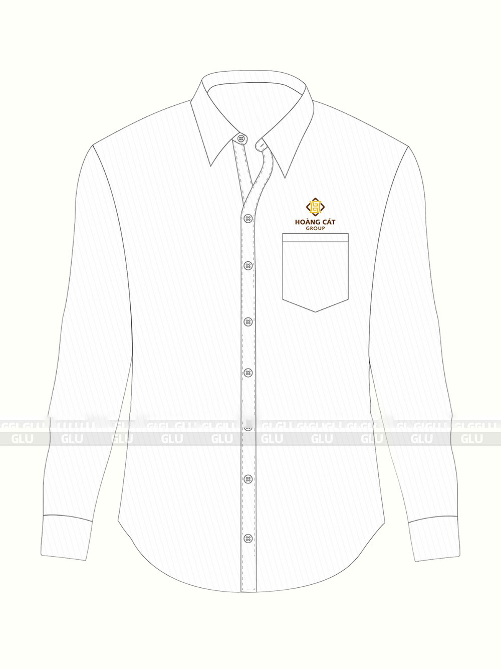 Đồng phục công sở áo sơ mi nữ tay dài màu trắng