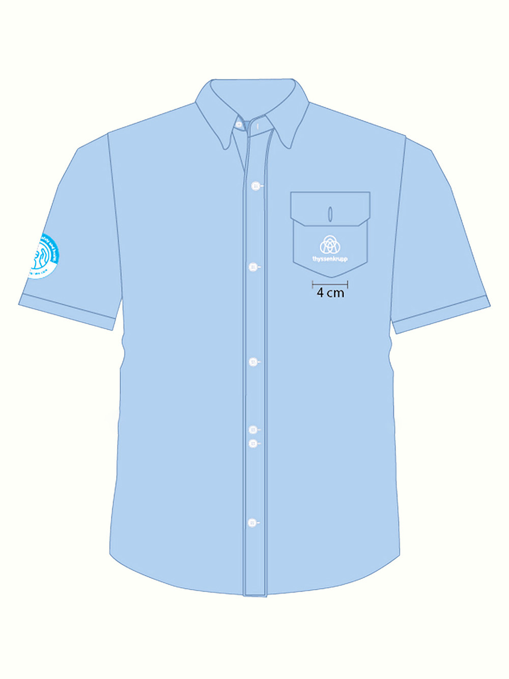 Áo sơ mi đồng phục công ty màu xanh