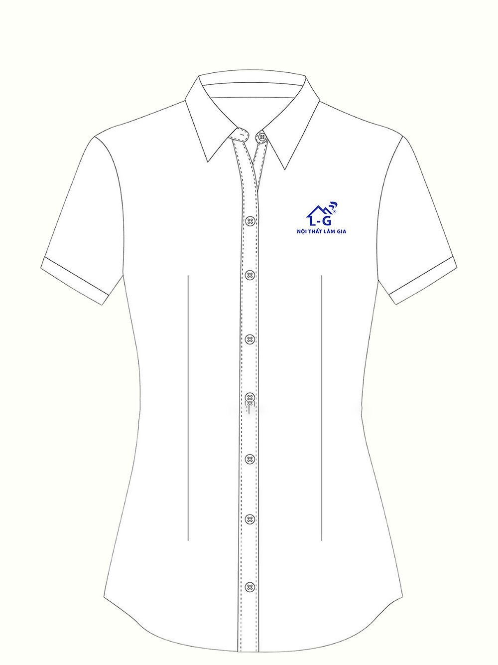 Áo Đồng Phục Sơ Mi Nữ Tay Ngắn