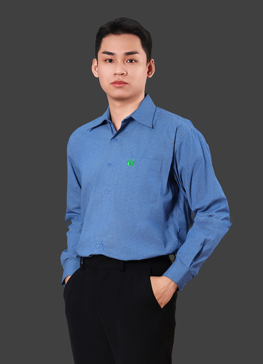 Đồng phục sơ mi công sở màu xanh đậm