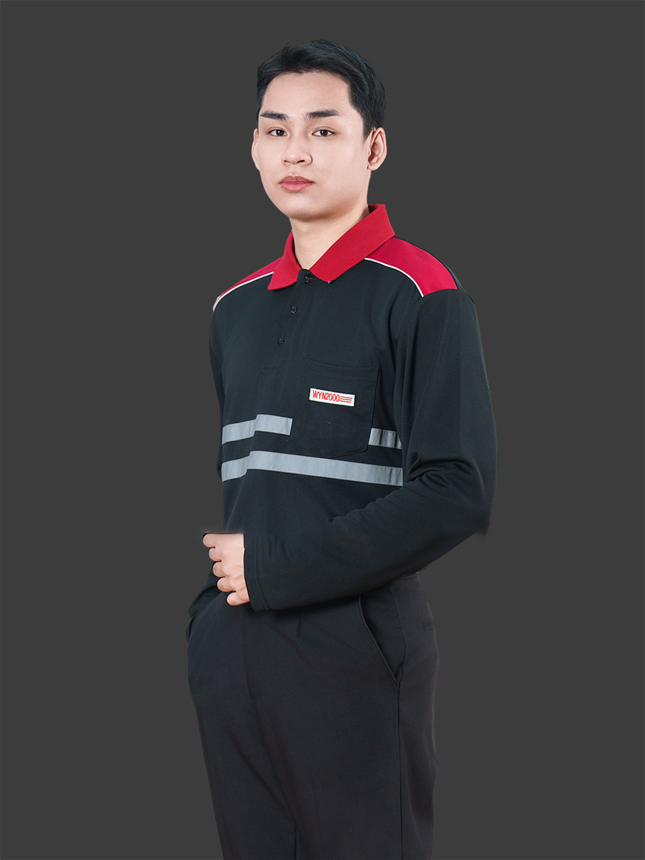 Mẫu áo thun đồng phục công ty màu đen tay dài