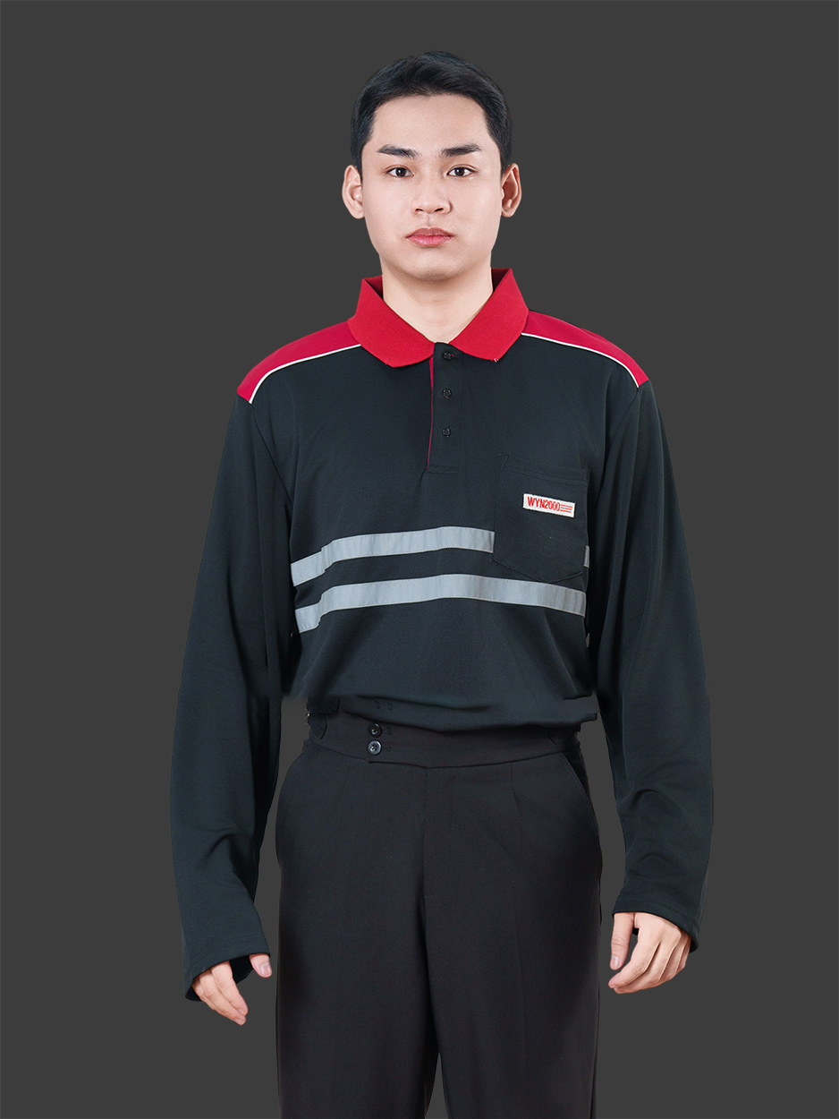 Mẫu áo thun đồng phục công ty màu đen tay dài