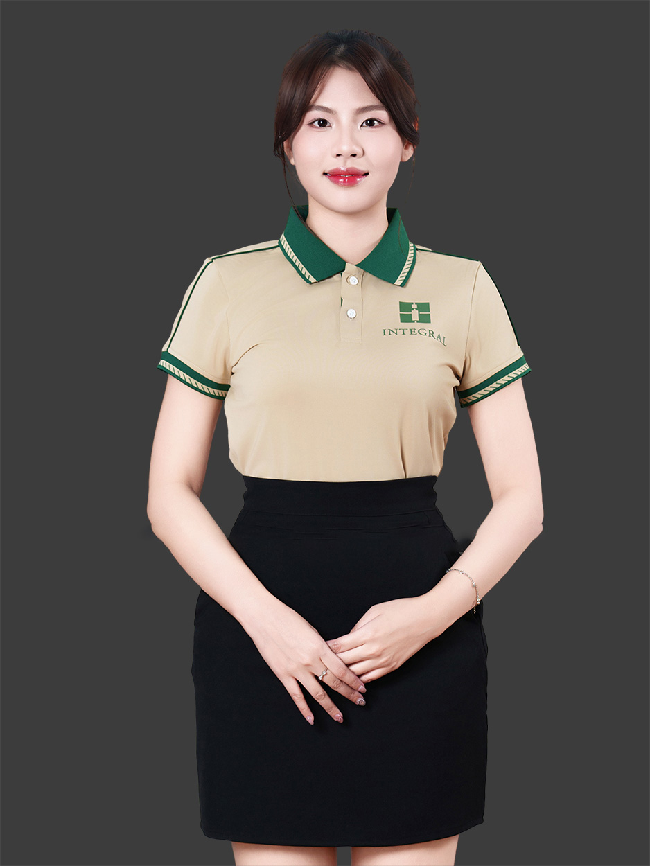May áo thun đồng phục Integral màu vàng thanh lịch