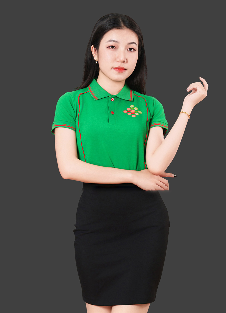May áo thun đồng phục màu xanh lá cây nổi bật