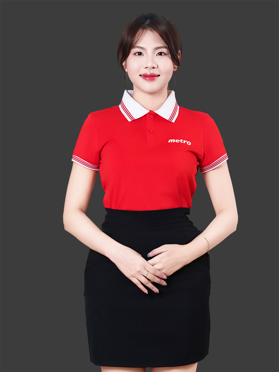 May in áo thun đồng phục công ty màu đỏ trẻ trung