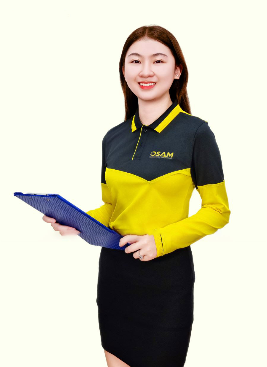 Áo đồng phục công ty tay dài màu vàng phối đen
